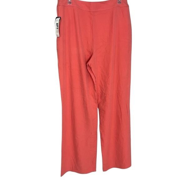 NWT Pendleton Coral Pants Vintage 100% Silk Wide Leg Slacks Relaxed Fit Trousers - Picture 12 of 12